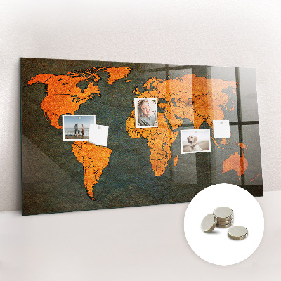 Quadro magnético decorativo Mapa mundial