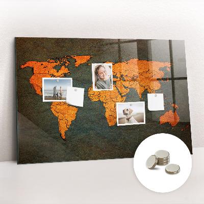 Quadro magnético decorativo Mapa mundial