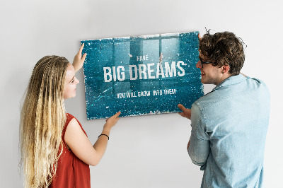 Quadro magnético de parede Texto motivacional