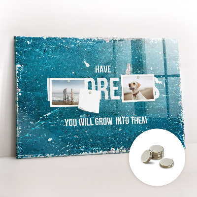 Quadro magnético de parede Texto motivacional