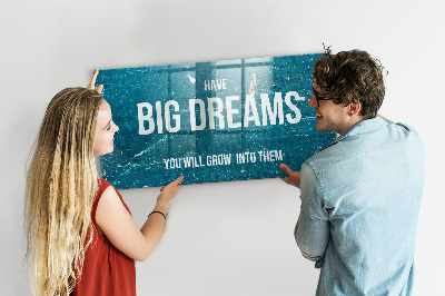 Quadro magnético de parede Texto motivacional