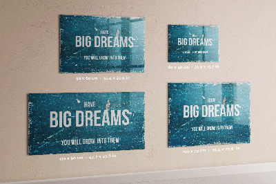 Quadro magnético de parede Texto motivacional