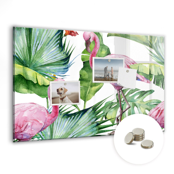 Quadro magnético decorativo Flamingos da natureza
