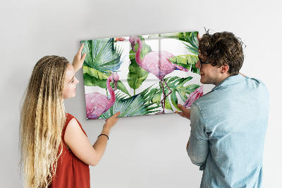 Quadro magnético decorativo Flamingos da natureza