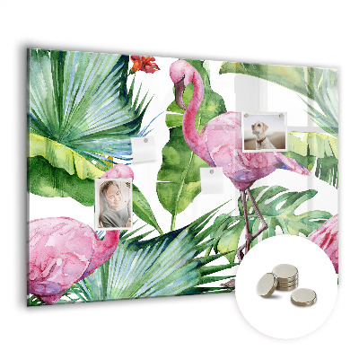 Quadro magnético decorativo Flamingos da natureza