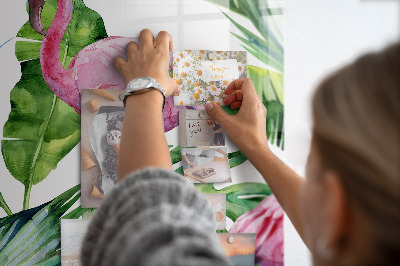 Quadro magnético decorativo Flamingos da natureza