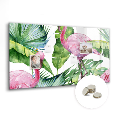 Quadro magnético decorativo Flamingos da natureza