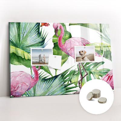 Quadro magnético decorativo Flamingos da natureza