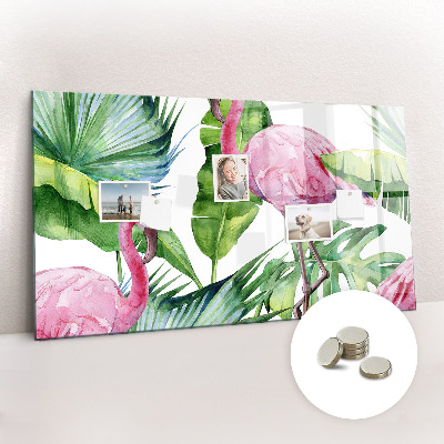 Quadro magnético decorativo Flamingos da natureza