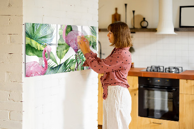 Quadro magnético decorativo Flamingos da natureza