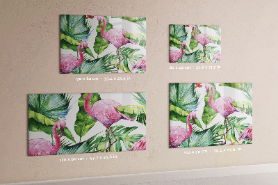 Quadro magnético decorativo Flamingos da natureza