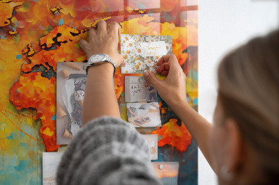 Quadro magnético de parede Mapa-múndi decorativo