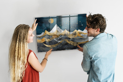 Quadro magnético decorativo Montanhas à noite