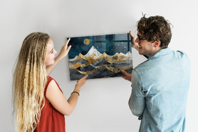 Quadro magnético decorativo Montanhas à noite