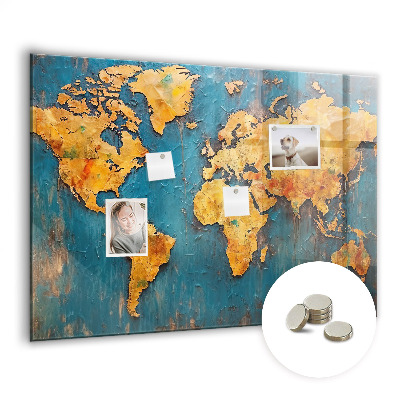 Quadro magnético decorativo Mapa-múndi decorativo