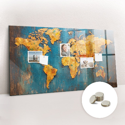 Quadro magnético decorativo Mapa-múndi decorativo
