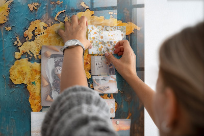 Quadro magnético decorativo Mapa-múndi decorativo