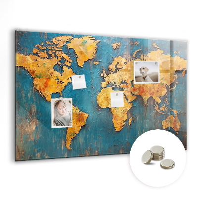 Quadro magnético decorativo Mapa-múndi decorativo
