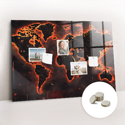 Painel magnético Mapa mundial