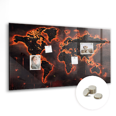 Painel magnético Mapa mundial