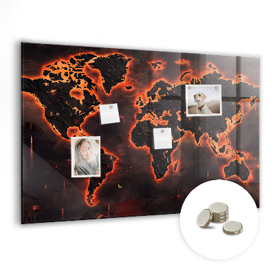 Painel magnético Mapa mundial