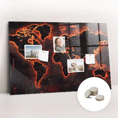 Painel magnético Mapa mundial