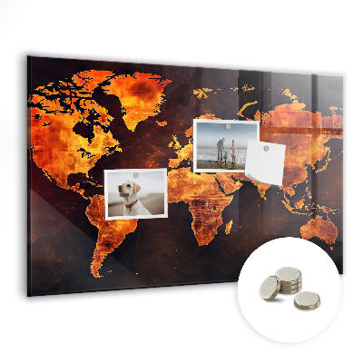 Quadro magnético de parede Mapa mundial
