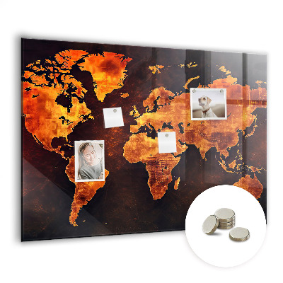 Quadro magnético de parede Mapa mundial