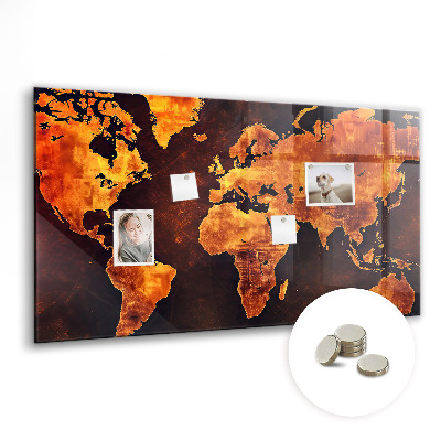 Quadro magnético de parede Mapa mundial