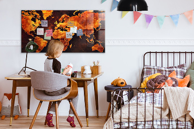 Quadro magnético de parede Mapa mundial