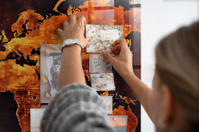 Quadro magnético de parede Mapa mundial