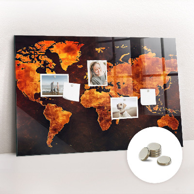 Quadro magnético de parede Mapa mundial