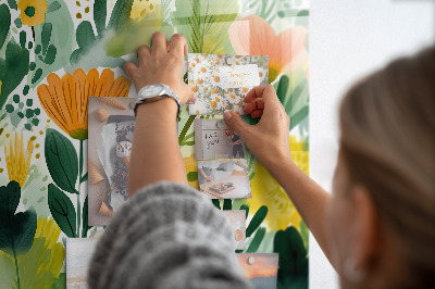 Quadro magnético de parede Flores em aquarela