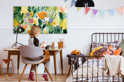 Quadro magnético de parede Flores em aquarela