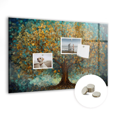 Quadro magnético decorativo Árvore de mosaico