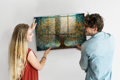 Quadro magnético decorativo Árvore de mosaico