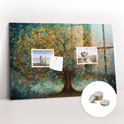Quadro magnético decorativo Árvore de mosaico