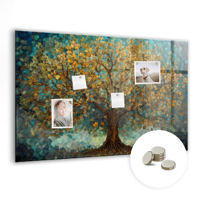 Quadro magnético decorativo Árvore de mosaico