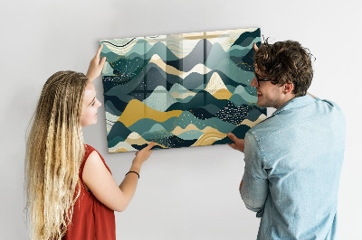 Painel magnético Montanhas ilustrativas