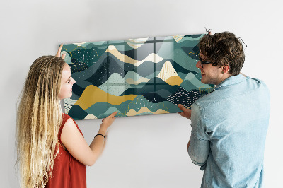 Painel magnético Montanhas ilustrativas
