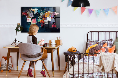 Quadro magnético de parede Mapa abstrato