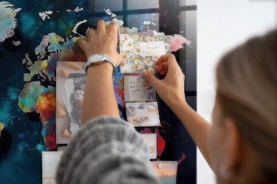 Quadro magnético de parede Mapa abstrato