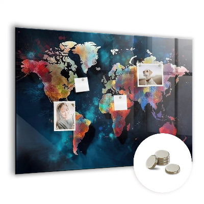 Quadro magnético de parede Mapa abstrato
