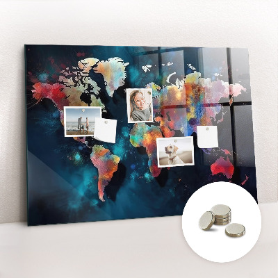 Quadro magnético de parede Mapa abstrato