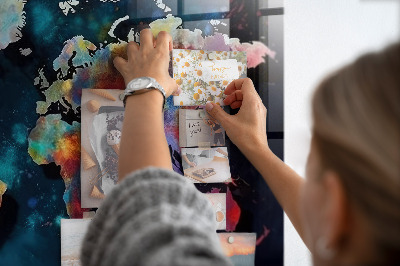 Quadro magnético de parede Mapa abstrato