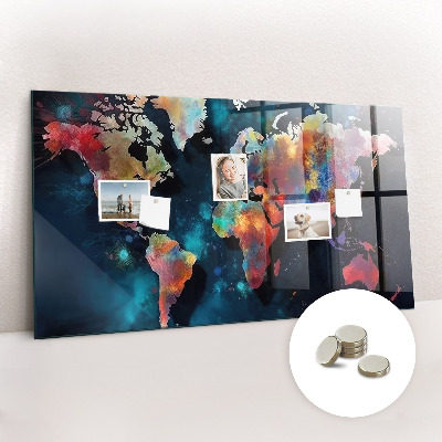Quadro magnético de parede Mapa abstrato