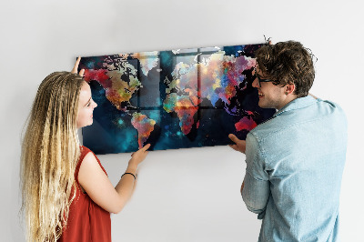 Quadro magnético de parede Mapa abstrato