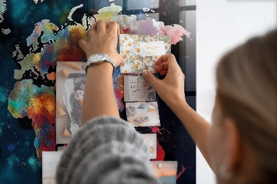 Quadro magnético de parede Mapa abstrato