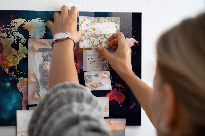 Quadro magnético de parede Mapa abstrato