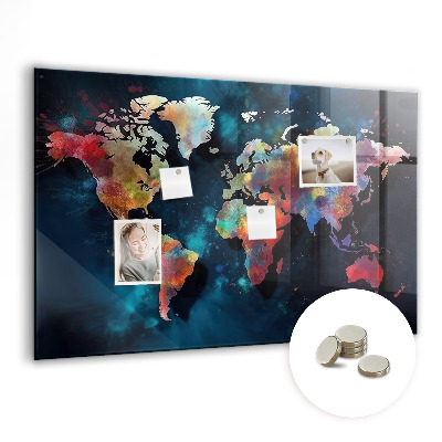 Quadro magnético de parede Mapa abstrato